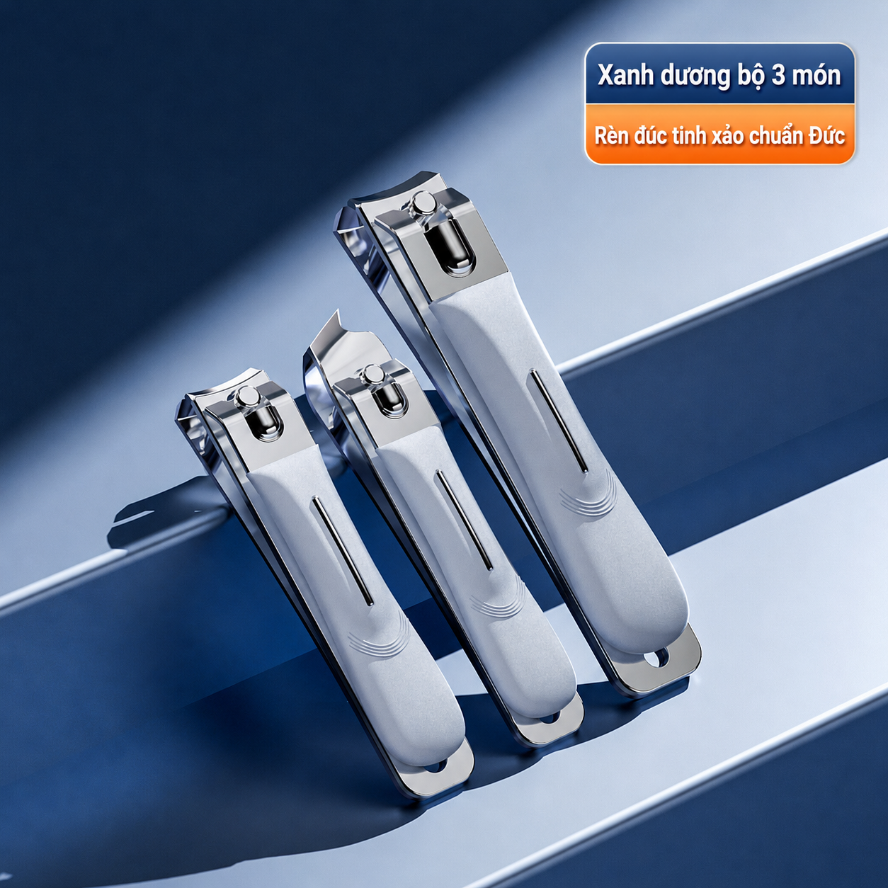Bộ 3 bấm móng tay Manicure - Xanh lam