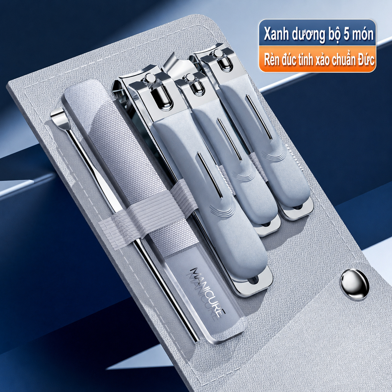 Bộ 5 bấm móng tay - Xanh lam